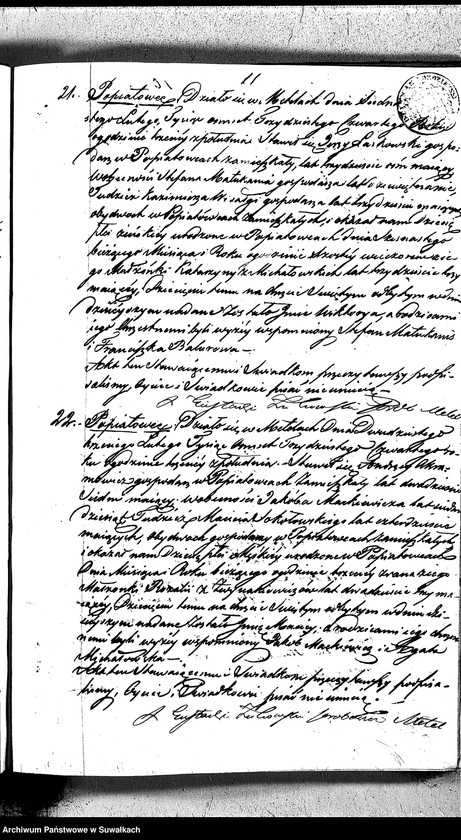 image.from.unit.number "Duplikat Aktów Urodzonych Umarłych i Zaślubionych Parafii Metelskiey z Roku 1834"