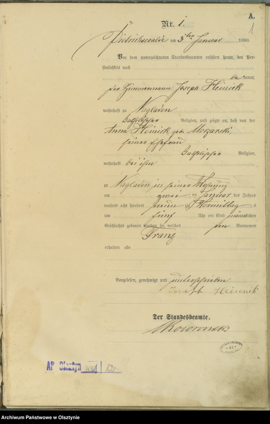 image.from.unit.number "Geburts-Haupt-Register Nr 1 - 80"