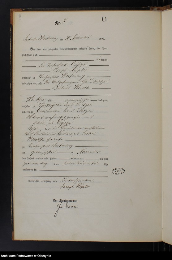 image.from.unit.number "Sterbe-Haupt-Register Nr 1 - 8"