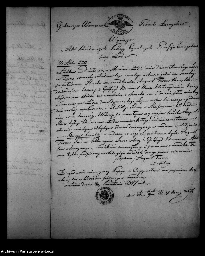 Obraz 10 z jednostki "Akta tyczące się spisu inwentarza pozostałości tudzież ustanowienia opieki nad nieletnimi po Karolu Augusie Stetz"