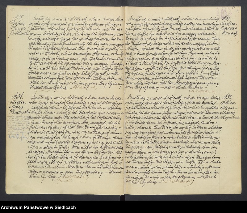 Obraz 13 z jednostki "Akta urodzeń, małżeństw, zgonów"