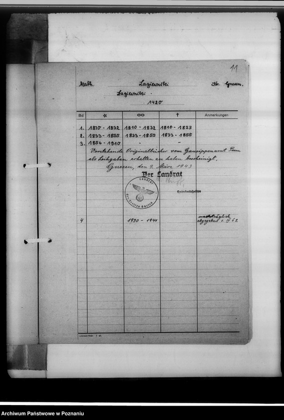 Obraz 15 z jednostki "Bücherverzeichnis, Kreissippenamt Gnesen [Gniezno]"