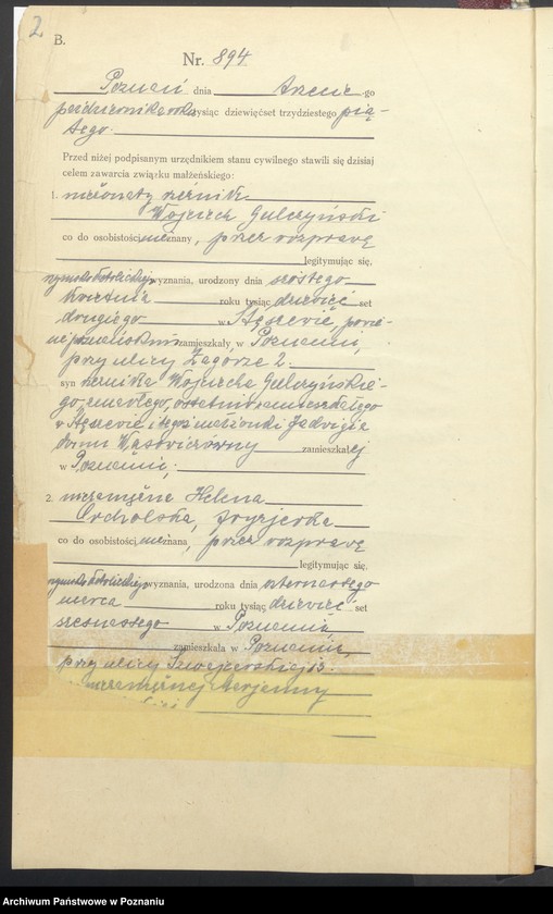 Obraz 4 z jednostki "Księga miejscowa małżeństw tom IV [Rejestr główny małżeństw]"