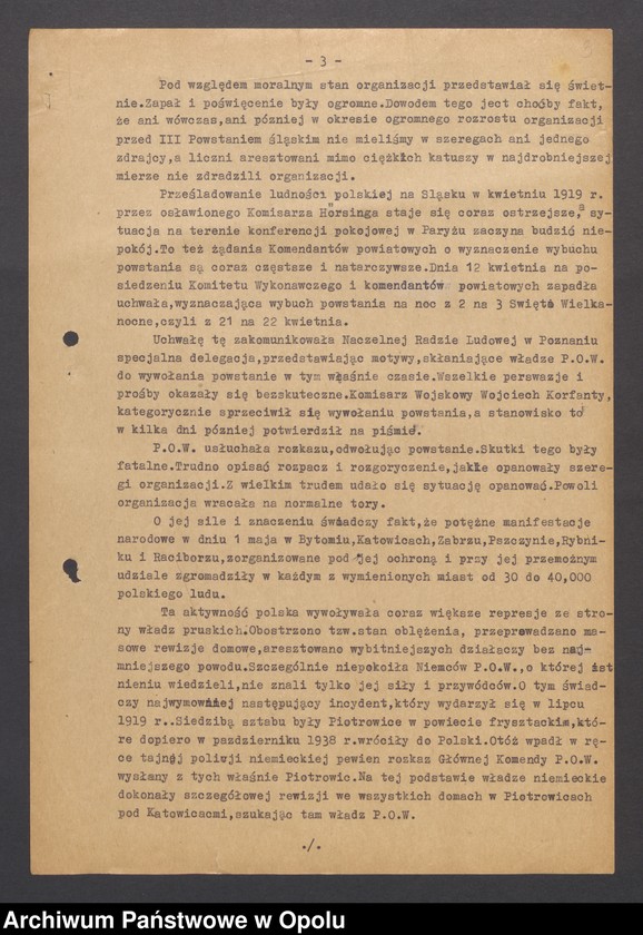 Obraz 5 z jednostki "[Wyglenda Jan "Geneza Pierwszego Powstania," "Boje Bytomskie", "Powstanie w obwodzie przemysłowym" oraz "Bój w pszczyńskich lasach"]"