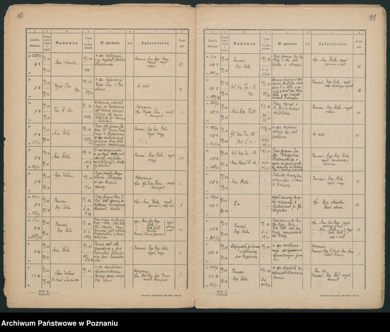 Obraz 8 z jednostki "[Dziennik podawczy Ministerstwa byłej Dzielnicy Pruskiej]"