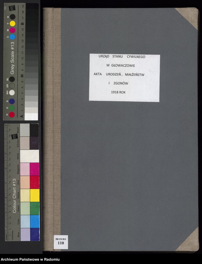 image.from.unit.number "Urząd Stanu Cywilnego w Głowaczowie Akta urodzeń, małżeństw, zgonów 1918 rok"