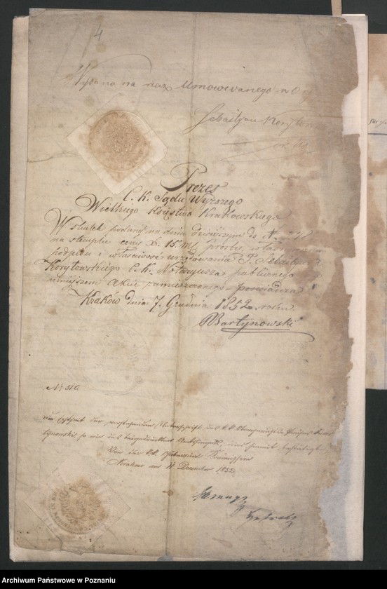 Obraz 8 z jednostki "A. betr. Gerichtsassessor Kasimir Josef Sewerin von Jarochowski /mit Privatbriefen an ihn/"