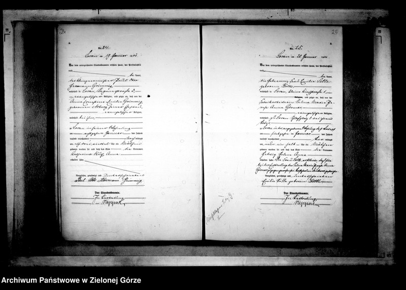 Obraz 17 z jednostki "[Księga akt urodzenia rok 1900-Żary miasto]"