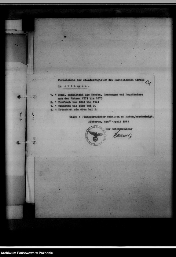 image.from.unit.number "Einziehungsprotokolle [ksiąg kościelnych] Kreis Kosten [powiat kościański]"