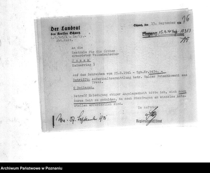 Obraz 20 z jednostki "Amtliche Meldungen Kreis Schwetz (Świecie)"