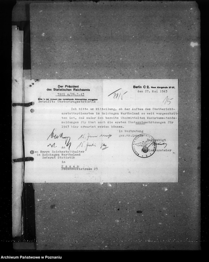 Obraz 19 z jednostki "Obstbaumzählung, Obsterntestatistik (korespondencja)"