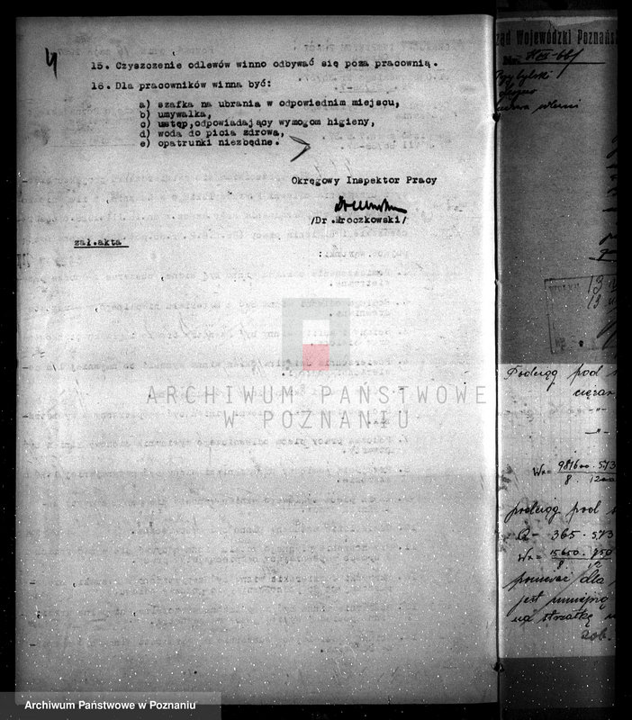 Obraz 8 z jednostki "Zatwierdzenie zakładu przemysłowego /odlewni metalu/ F. Przybylskiego w Lesznie"