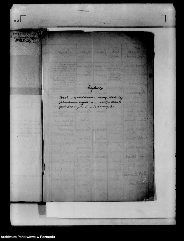 Obraz 9 z jednostki "Wykazy osób narodowości niepolskiej zatrudnionych w urzędach państwowych"