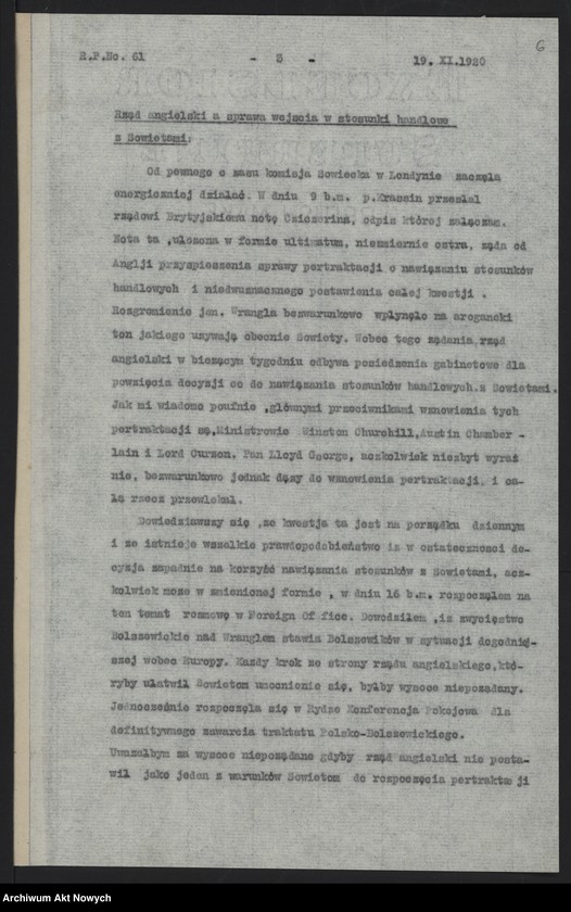 image.from.unit.number "Raporty polityczne Poselstwa Polskiego w Londynie nr 61-66,68, przesłane przez J. Ciechanowskiego"