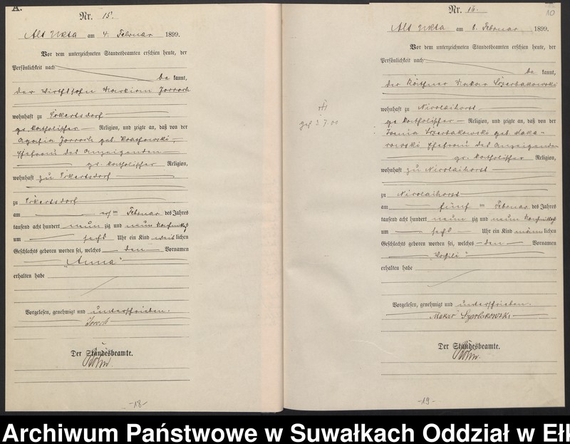image.from.unit.number "Geburts-Haupt-Register des Königlichen Preussischen Standes-Amtes Alt Ukta Kreis Sensburg"