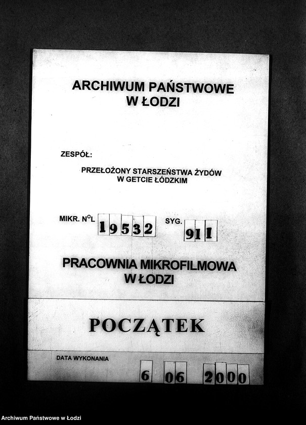 Obraz 1 z jednostki "[Protokoły stwierdzające wydanie przesyłek nadesłanych dla mieszkańców getta]"