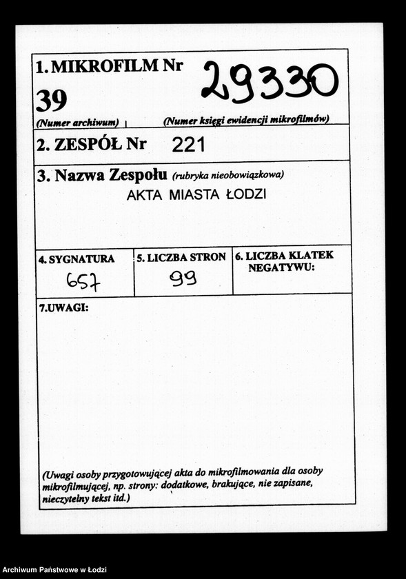 Obraz 2 z jednostki "Akta tyczące się odtransportowania osób miejsc zbiegłych"