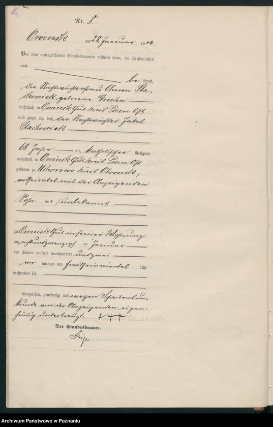 Obraz 10 z jednostki "Sterbe-Haupt-Register"