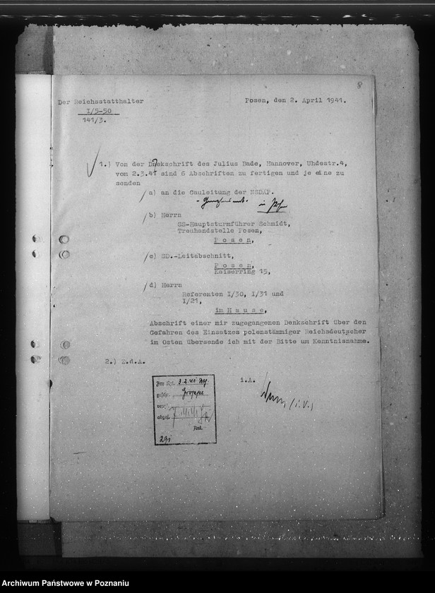 Obraz 12 z jednostki "Ostsperre für polnische Versippte"