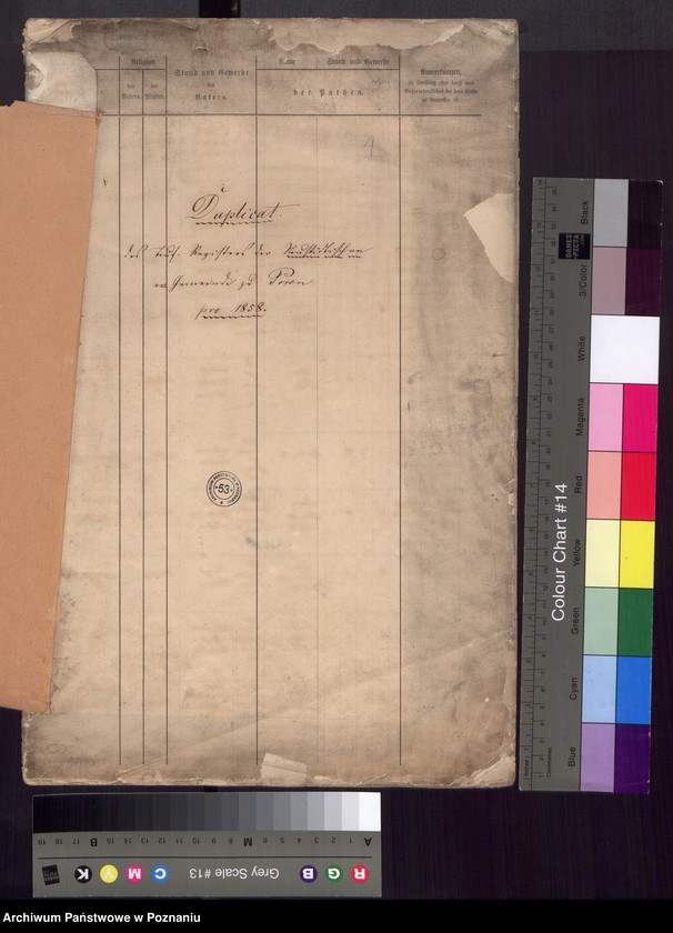 Obraz 3 z jednostki "Duplikat des Tauf, Trau, Sterberegisters"