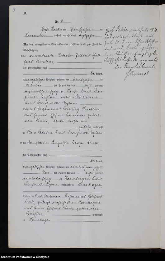 image.from.unit.number "Heiraths-Neben-Register Nr 1 - 5 [ Księga małżeństw - wtóropis ]"