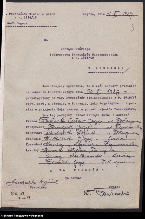 Obraz 5 z jednostki "Żegrze, powiat Poznań - akta koła."