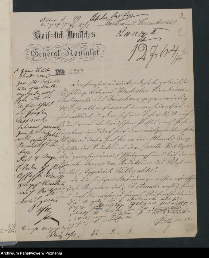 Obraz 5 z jednostki "A. betr. Wladislaus Dienheim Chotomski"