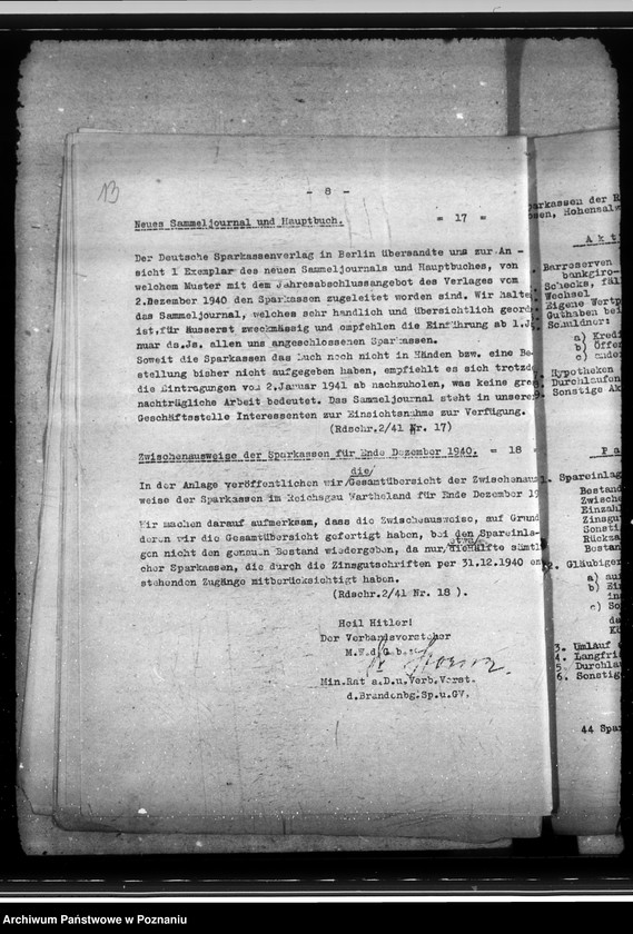 Obraz 17 z jednostki "Rundschreiben der Sparkassen und Giroverband"