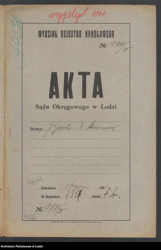 Obraz 2 z jednostki "J.Gawartin i N.Abramowicz- sprzedaż manufaktury"