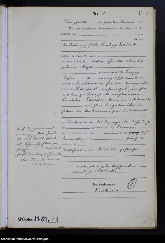 image.from.unit.number "Sterbe-Haupt-Register Nr 1 - 86"