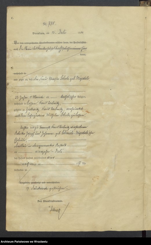 image.from.unit.number "Sterbe-Haupt-Register Breslau IV 1904 Band 3"