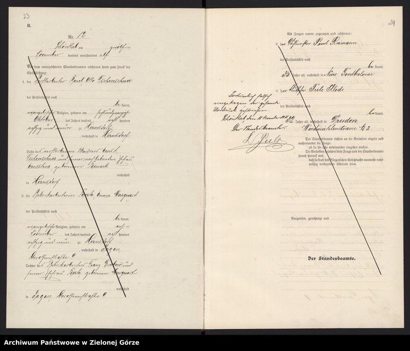 image.from.unit.number "Heirats-Haupt-Register Standesamt Sagan Land"
