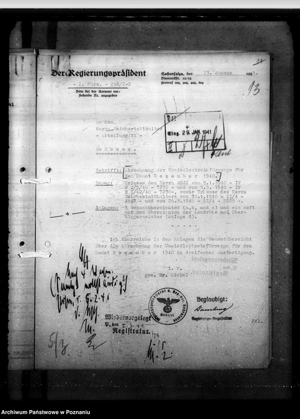 Obraz 19 z jednostki "Umsiedlerkreisfürsorge - Monat Dezember"