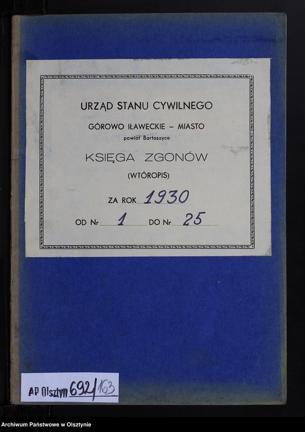 image.from.unit.number "Sterbe-Neben-Register Nr 1 - 25 [ Księga zgonów - wtóropis ]"