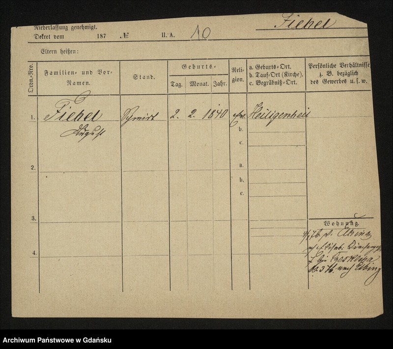 image.from.unit.number "Karty meldunkowe: Fidelack -Fiedling"