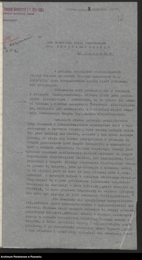 image.from.unit.number "Akta Koła Pracowników Kolejowych w Poznaniu."
