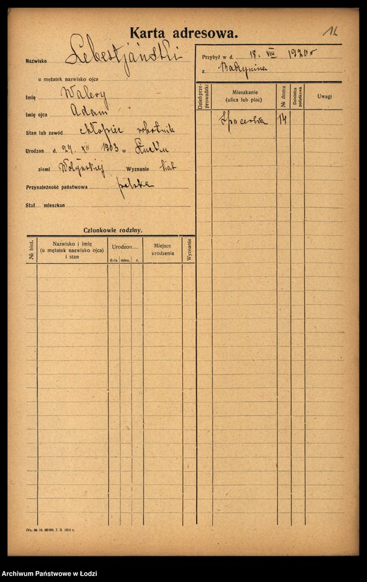 Obraz 18 z jednostki "[Spis ludności Łodzi] Lebendiger - Löffler"