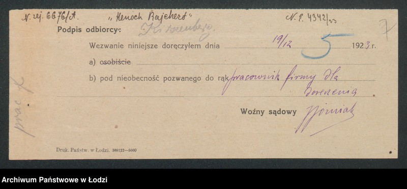 Obraz 9 z jednostki "Henoch Rajchert- skręcalnia nici"