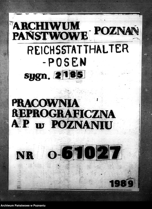 Obraz 1 z jednostki "Vorläufige Handhabung der öffentlichen Fürsorge"