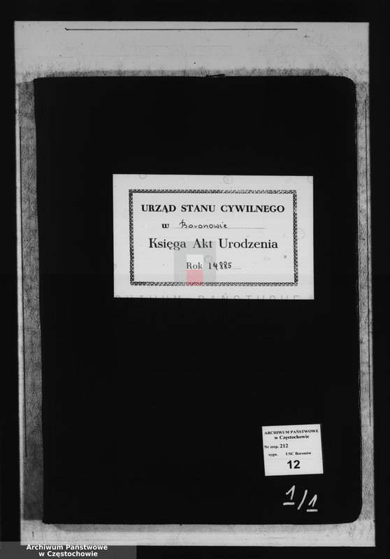 image.from.unit.number "[Pierwopis aktów urodzeń z 1885 roku]."