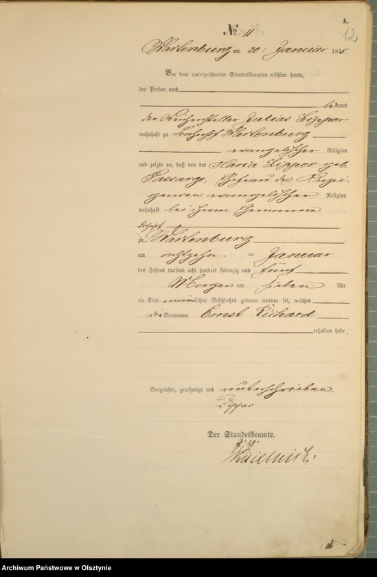 image.from.unit.number "Haupt-Geburts-Register Nr 1 - 199"