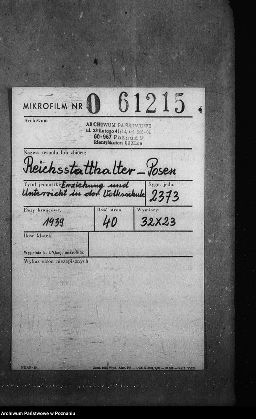 Obraz 2 z jednostki "Erziehung und Unterricht in der Volkschule"