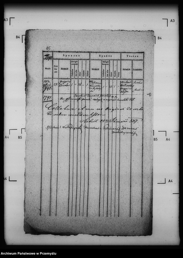 Obraz 19 z jednostki "[Kopie ksiąg metrykalnych parafii Modrycz z filią Solec (dekanat Drohobycz)]"