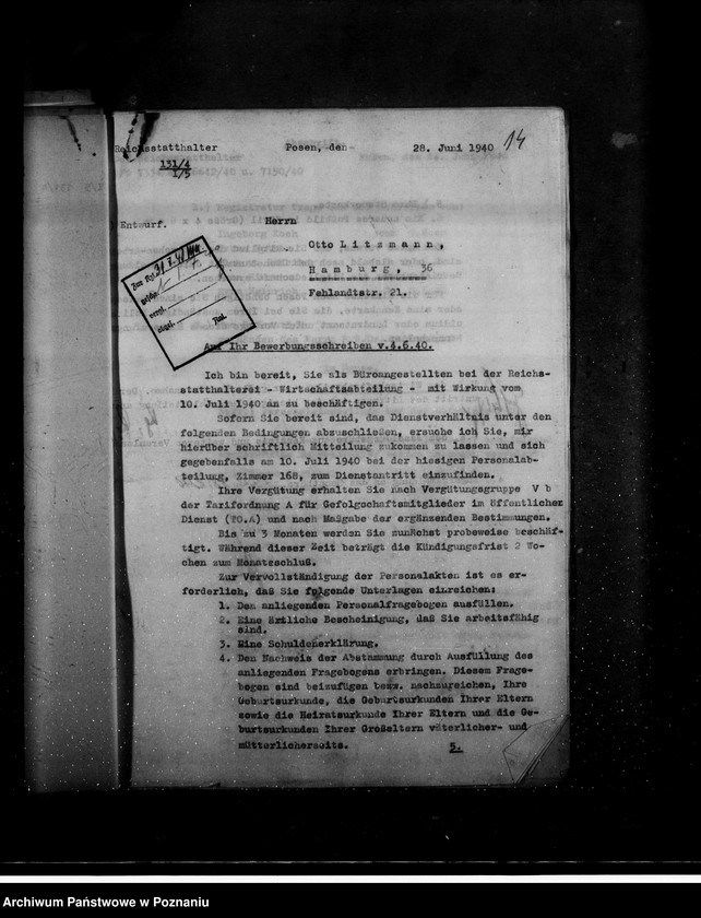 Obraz 18 z jednostki "Bewerbungen um Anstellung"