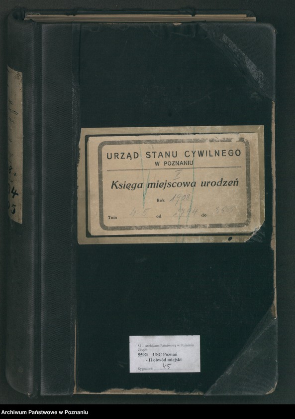 Obraz 2 z jednostki "Księga miejscowa urodzeń tom IV-V [Rejestr główny urodzeń]"