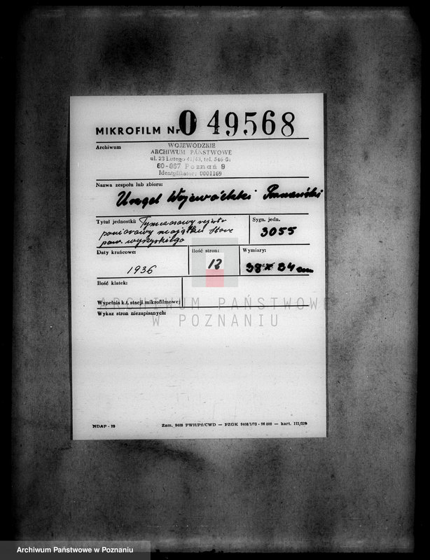 Obraz 2 z jednostki "Tymczasowy rejestr pomiarowy majątku Stare powiatu wyrzyskiego"