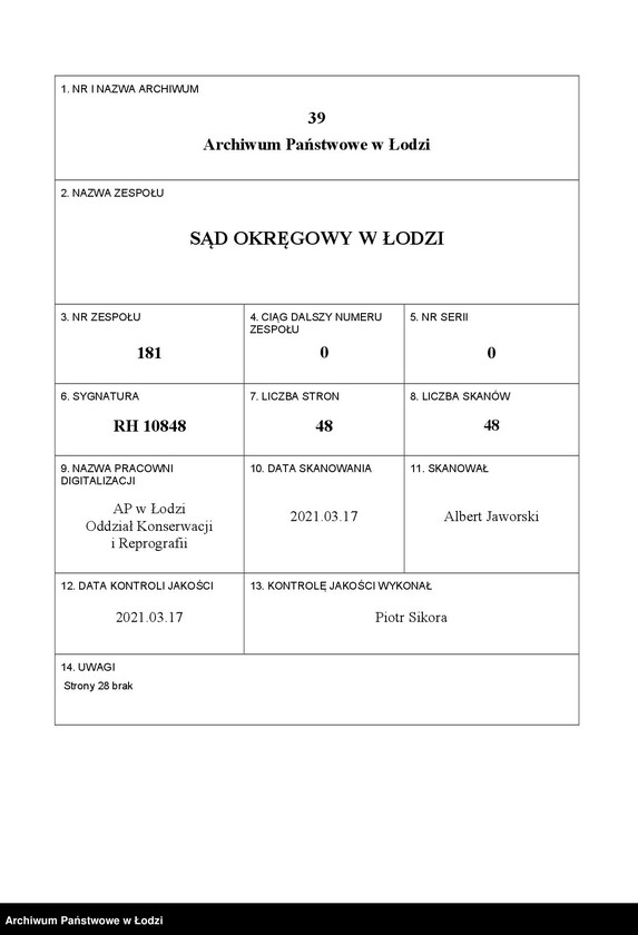 Obraz 1 z jednostki "Szulem Herszbajn- wyrób i sprzedaż manufaktury w Pabianicach"
