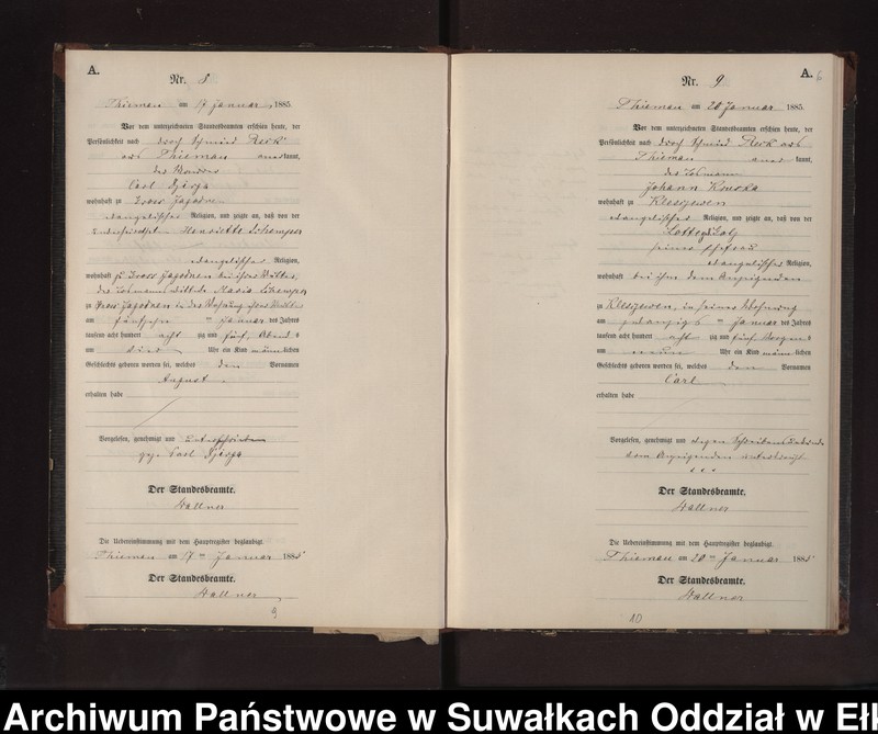image.from.unit.number "Geburts-Neben-Register des Preussischen Standes-Amtes Rydzewen Kreis Loetzen"