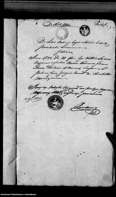 Obraz 4 z jednostki "Liszkowie dowody do aktów ślubnych urzędnika stanu cywilnego z całego roku 1825"