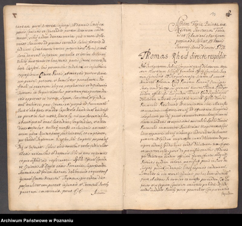 Obraz 11 z jednostki "Acta consularia civitatis SRMtis Posnaniae."